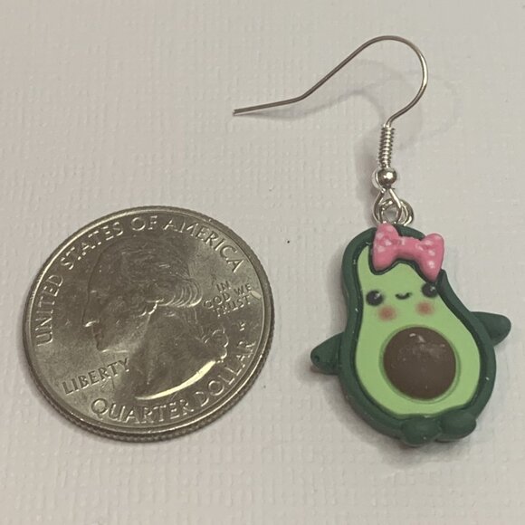 Avocado Earring, Funny Food Earring, Gift Idea, Cooking Earring, Chef Earring, - Picture 5 of 5